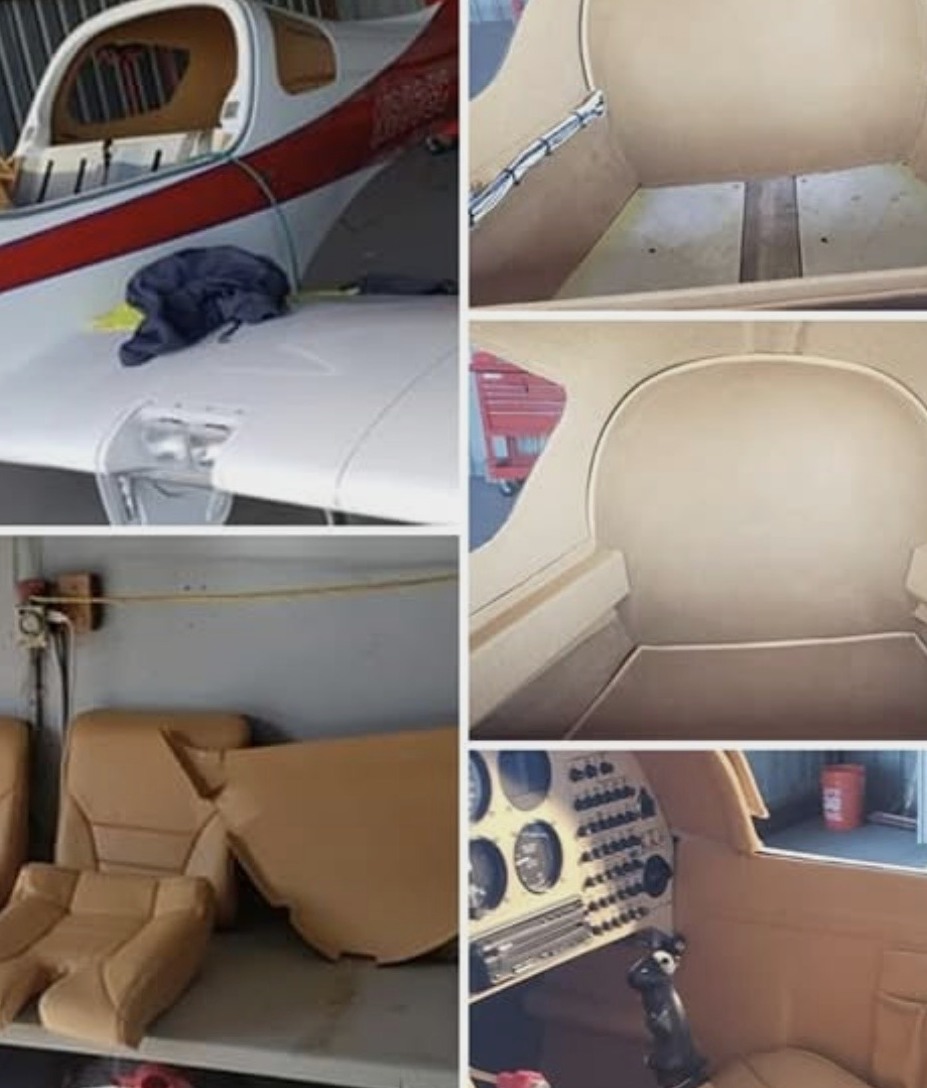 Aircraft interior upholstery examples