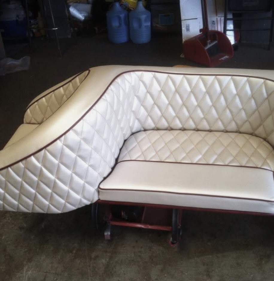 Custom marine upholstery seating